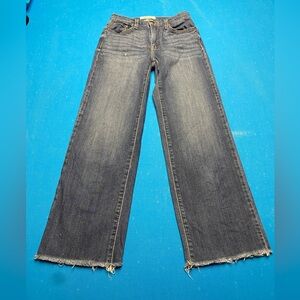 PISTOLA  Women blue denim jeans with brass button